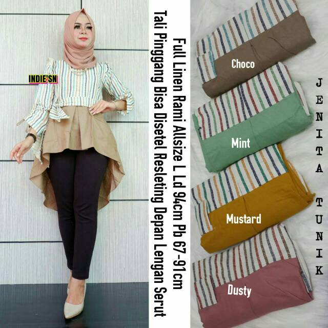 Jenita Tunik Warna Dusty
