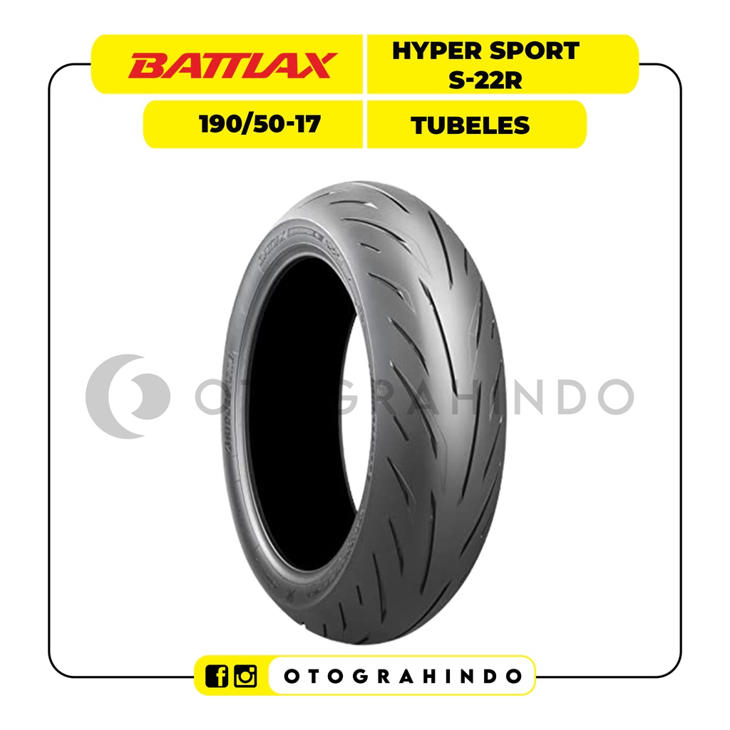 Ban Motor Bridgestone Battlax Hyper Sport S 22R 190/50 ZR 17 Tubeless Baru Original Ban Belakang Mot