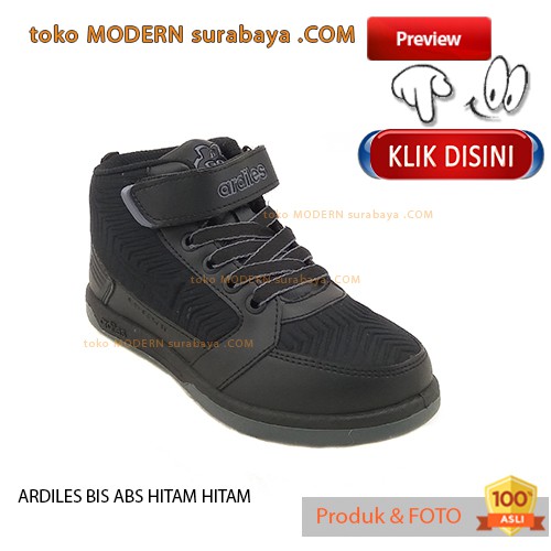 ARDILES BIS ABS M HITAM  HITAM Sepatu Anak Boot Sneaker Sekolah