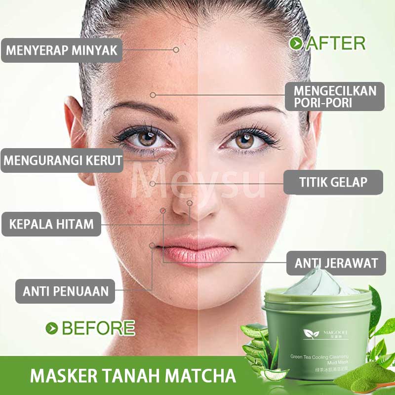 【BPOM】 Masker Wajah Green Tea Cleansing Clay Mask 100GR