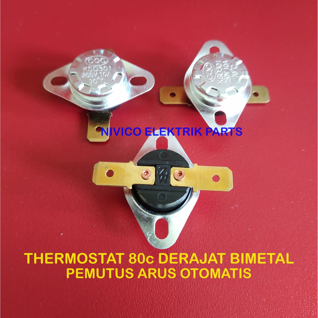 Jual Termostat Thermostat Bimetal Sensor Suhu Pemutus Arus Otomatis