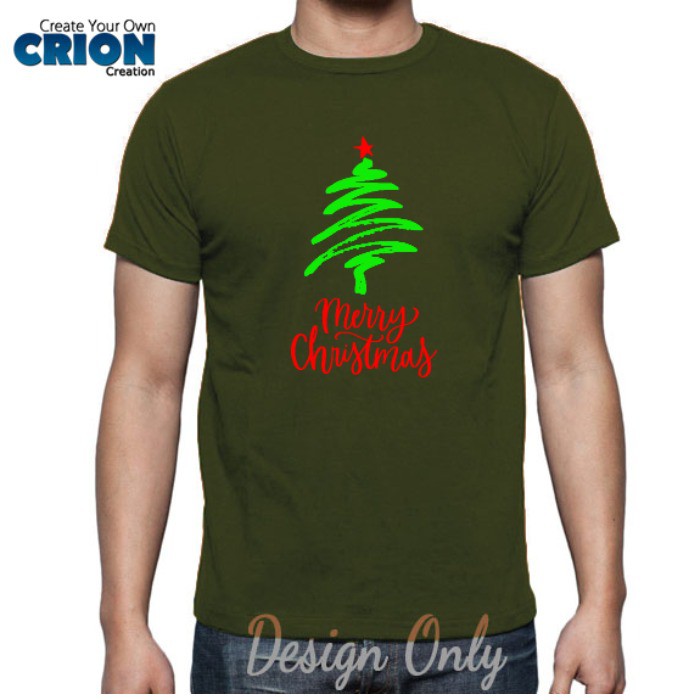 Kaos Natal - Merry Christmas tree - By Crion