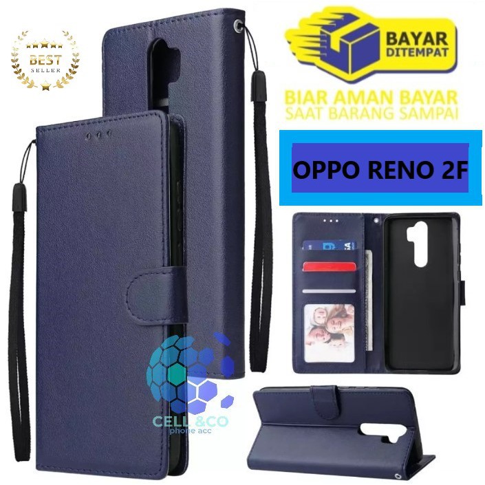 Flip cover OPPO RENO 2F Flip case buka tutup kesing hp casing flip case leather wallet