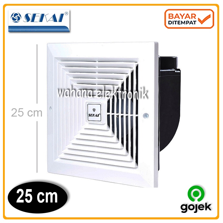 SEKAI MVF-893 Ceiling Exhaust/Hexos/Heksos Fan Plafon 8" Cerobong Paralon