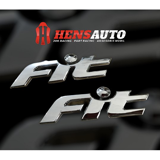 EMBLEM LOGO TULISAN FIT HONDA JAZZ GD3 JDM