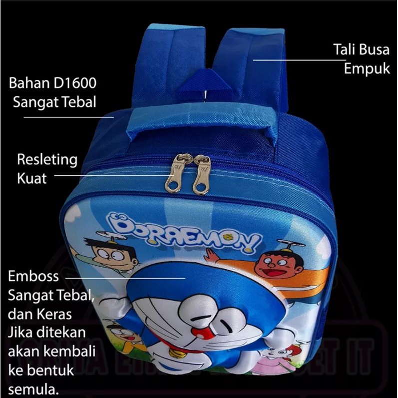 Tas Ransel Sekolah Anak SD Cewek Cowok Bahan Hardcover Import Kualitas Super Premium Motif Superhero Kartun Unicorn Beruang