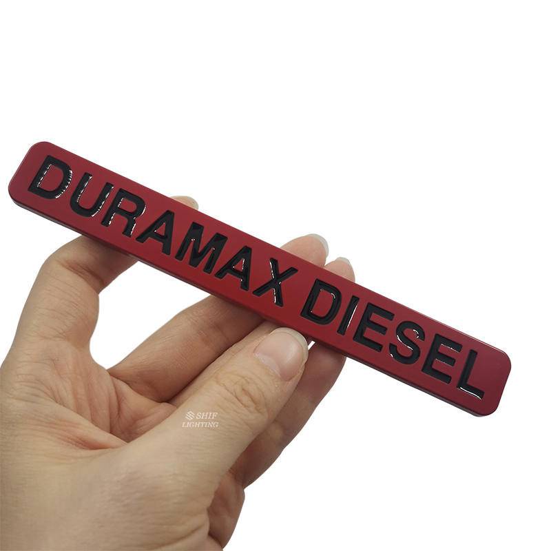 1pc Stiker Emblem Logo Tulisan Duramax Diesel Bahan Metal Untuk Dekorasi Mobil