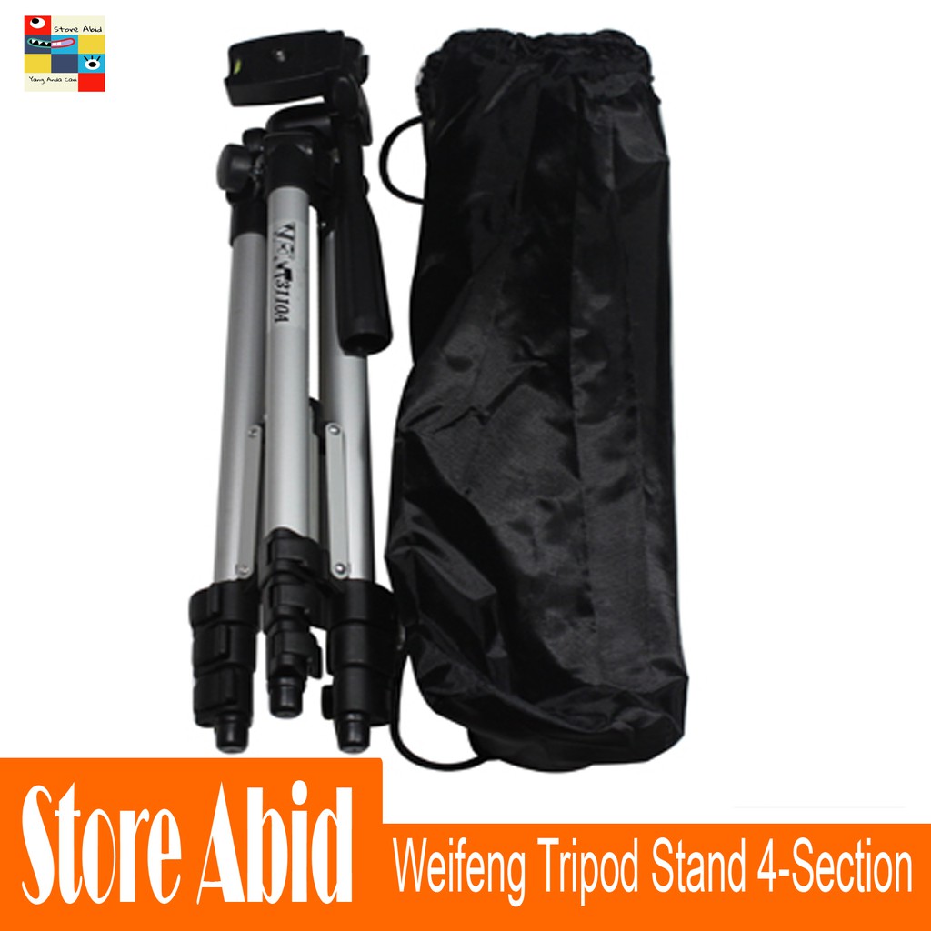 Weifeng Tripod Stand 4-Section Aluminium with Brace- WT-3110A Original