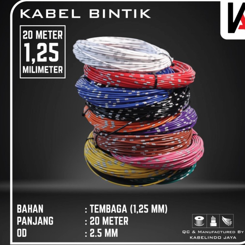 kabel otomotif kabel bintik kabel automotive kabel tembaga 1.25mm