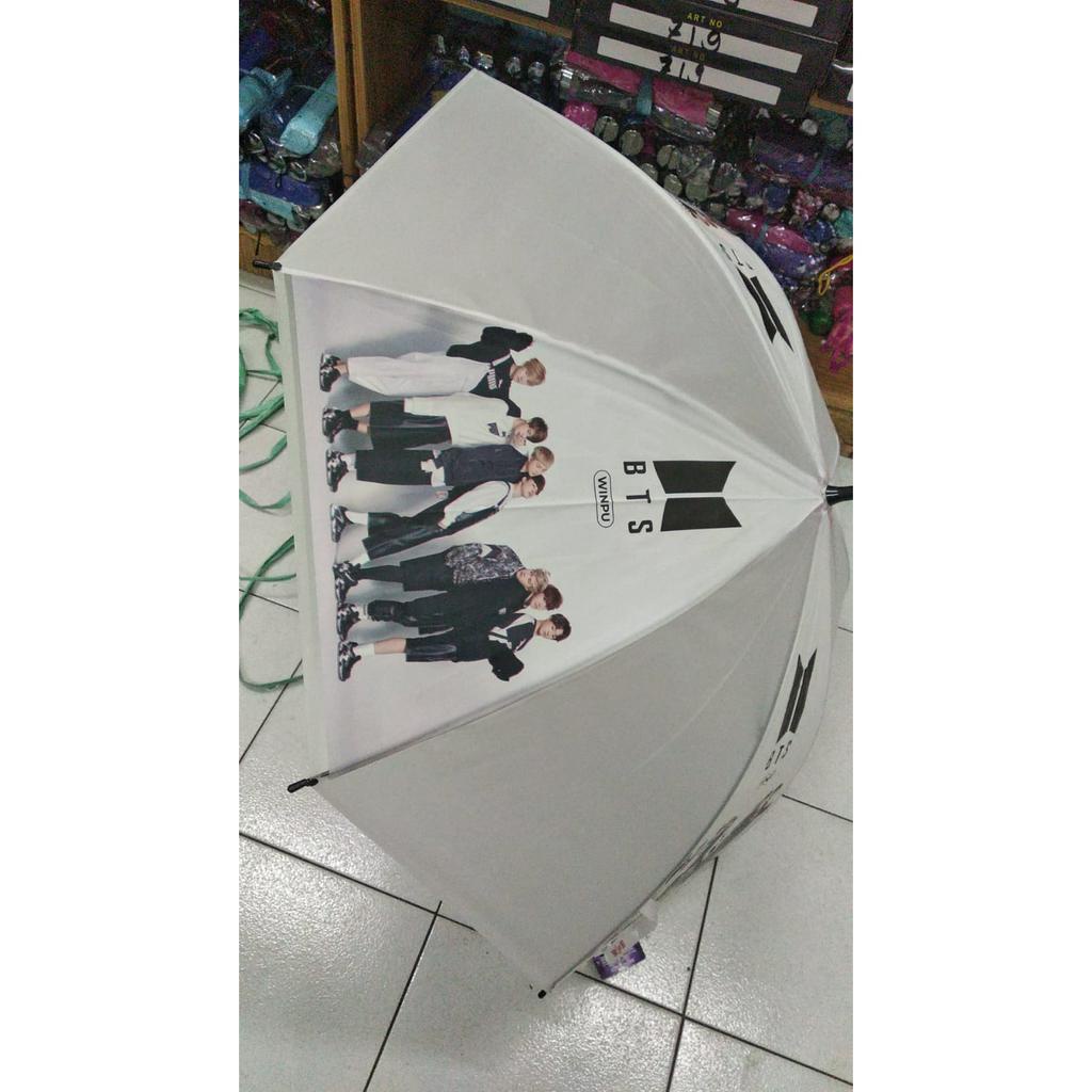 FELWINSHOP  Payung Tongkat Panjang Payung BTS Korean KPOP Style