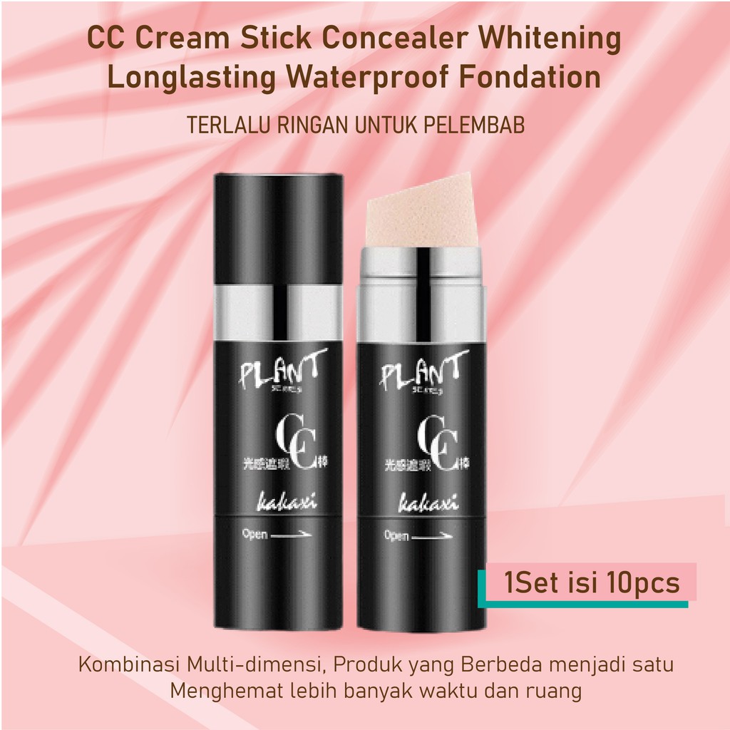 10PCS/ 1 SET,PLANT KAKAXI CC cream Concealer Whitening Longlasting Waterproof Fondation