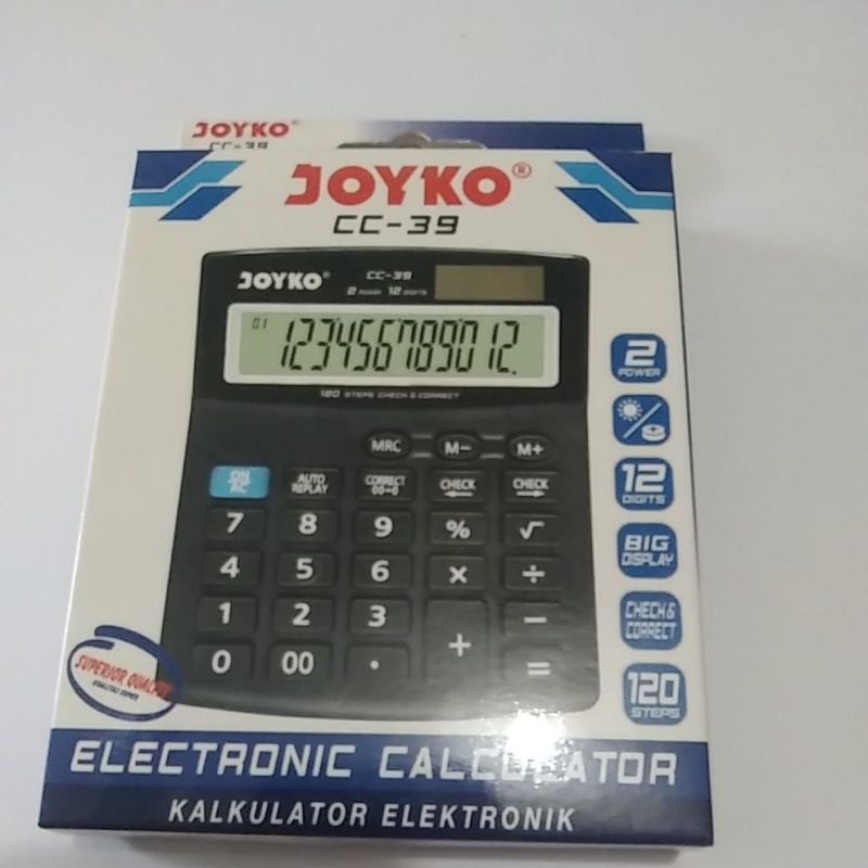 

CALCULATOR/KALKULATOR 12 DIGIT TYPE CC - 39 MERK JOYKO