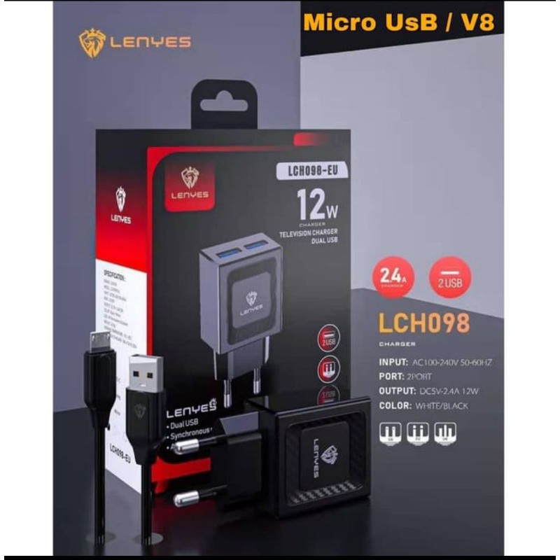 CHARGER+KABEL MICRO LENYES LCH-098