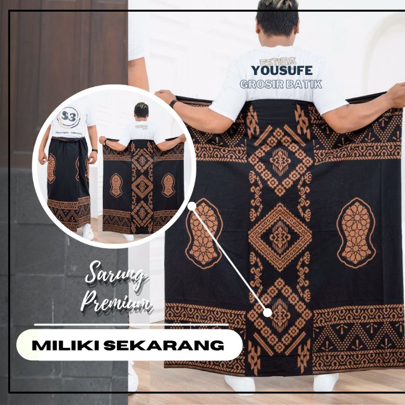 Sarung Batik Palekat Cabutan Motif Khas Indonesia Produksi Pekalongan Siap Seragam Pondok Halus Katun Grosir Murah Shopee Cod Kode SBPC01E