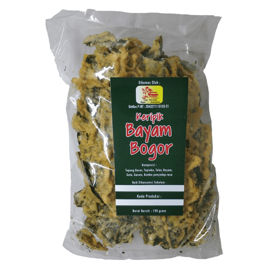 

Keripik Bayam Bogor " Cap Warung " 190 gram Snack Makanan Ringan