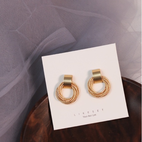 Anting s925 sterling silver hypoallergenic Gaya Korea Untuk Wanita-Eh331-1