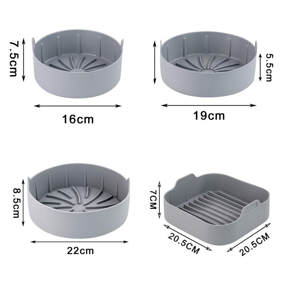 【 ELEGANT 】 Air Fryer Tray Replacemen Silikon Pizza Fried Chicken Basket Mat Liner Aksesoris Baking Alas Panci Oven