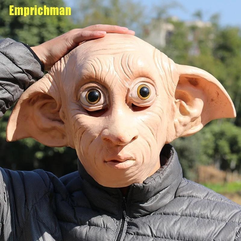 Topeng Desain Dobby Elfin Bahan Latex  untuk Halloween