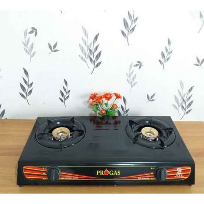 KOMPOR GAS 2 TUNGKU PROGAS PG 269 C/KOMPOR GAS TEFLON TAHAN KARAT MURAH DESAIN ELEGAN