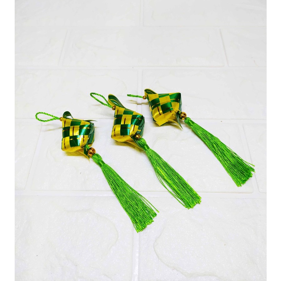 (3pcs) Gantungan Ketupat MINI - Gantungan Hiasan Lebaran Idul Fitri