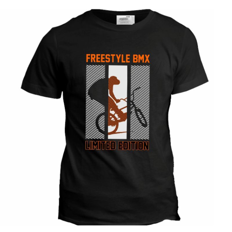 kaos pria free style bmx dewasa dan anak combad 24s - Black series