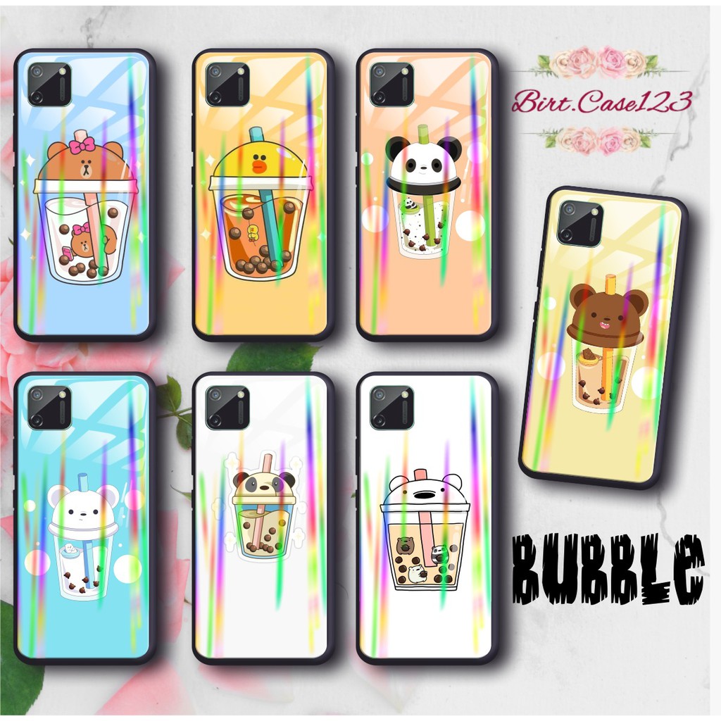 BC Case casing silikon Gambar BUBBLE back case glass aurora oppo samsung vivo xiaomi realme iphone