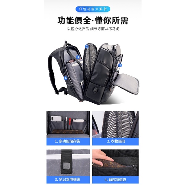 SWICKY S88006 PLUS - Business Travel Casual Laptop 17 inch Backpack