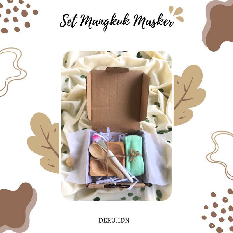 SET HAMPERS MANGKUK MASKER / SET HAMPERS MANGKUK KAYU / SET HAMPERS MANGKUK AESTHETIC