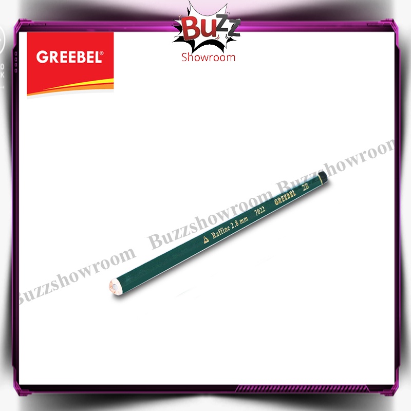 Pensil Kayu 2B Greebel Technograph 2.8 Triangular Graphite Komputer