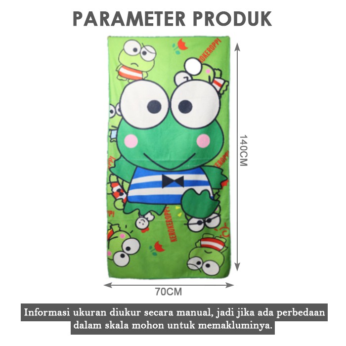 Handuk Mandi Anak Motif Karakter Ukuran 70 x 140 cm Handuk Mandi Tebal Bahan 100% Microfiber Handuk Mandi Kecil Handuk Mandi Bayi H2