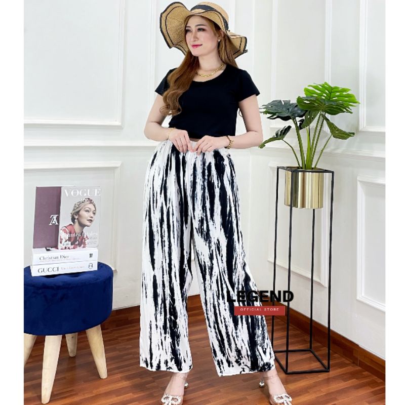 CELANA TIE DYE PANJANG CELANA SANTAI TIDUR HARIAN WANITA KEKINIAN CELANA PANJANG RAYON