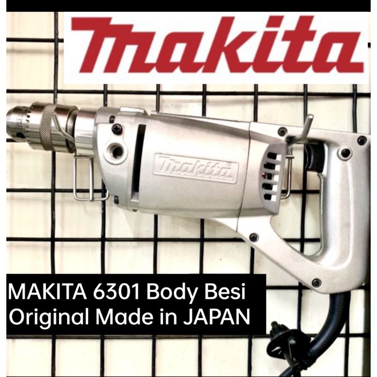 Bor 13mm ASLI MAKITA 6301. BODY BESI.  100% Original MADE IN JAPAN.