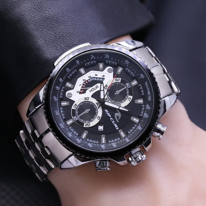 JAM TANGAN PRIA RIPCURL DATE RANTAI CHRONO OFF ORIGINAL ANALOG COWOK ADA 3 WARNA TERBARU MURAH