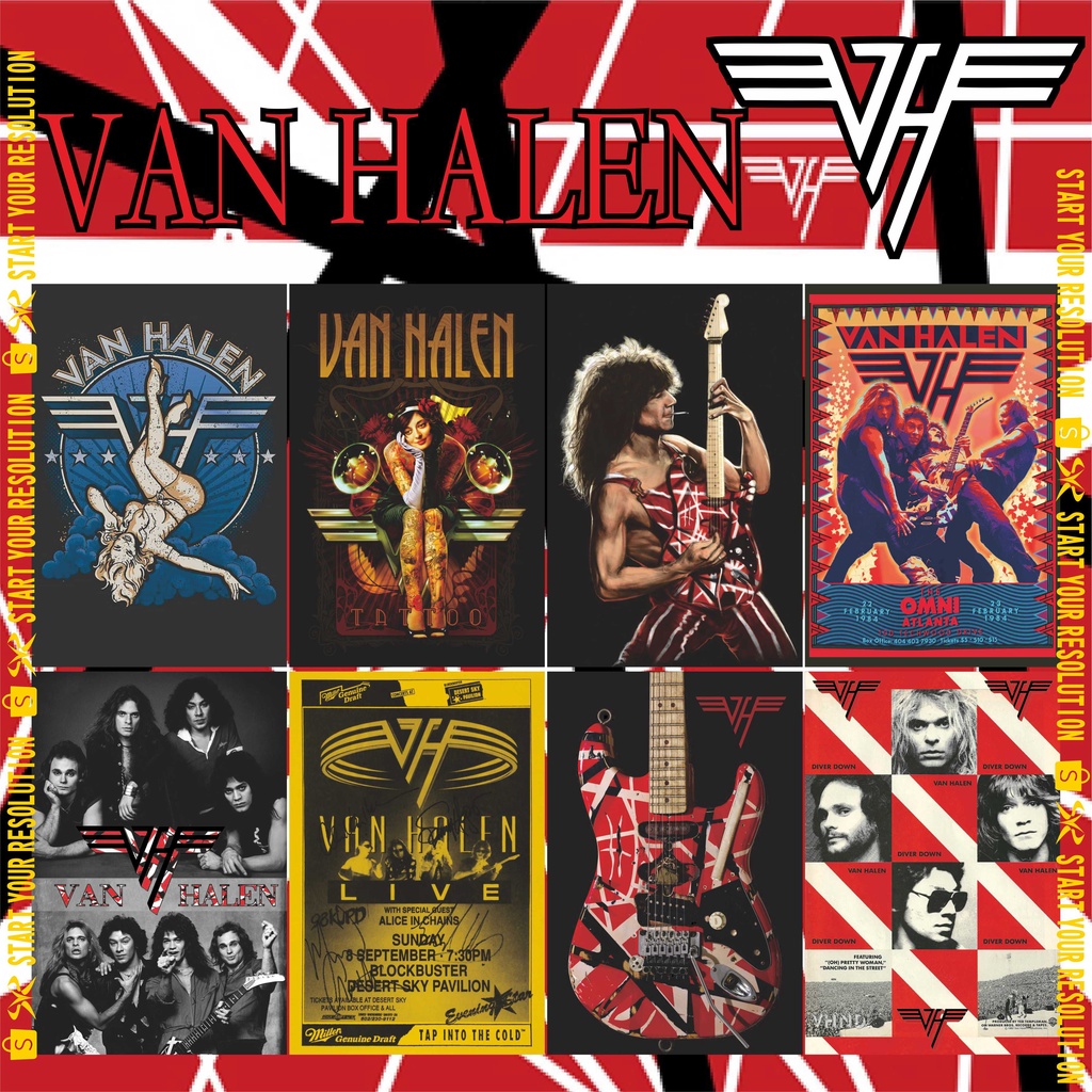 Poster Music Rock Van Halen / Poster Band Rock Van Halen Bahan Tebal Finishing Doff - PS