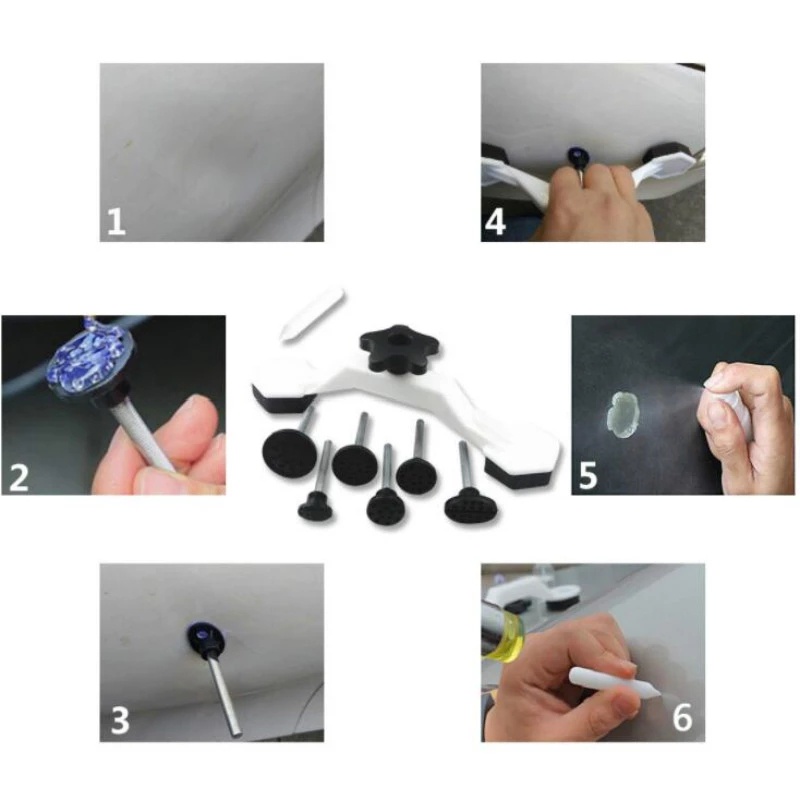 [1 Pcs Paintless Dent Repair Tool Auto Body Dent Puller Bridge]  [Glue Puller Tab for Car Dent Removal Door Dings Hail Damage Repair]