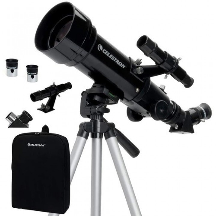 59 CELESTRON Travel Scope 70 - Teleskop dengan Tripod dan Tas Punggung