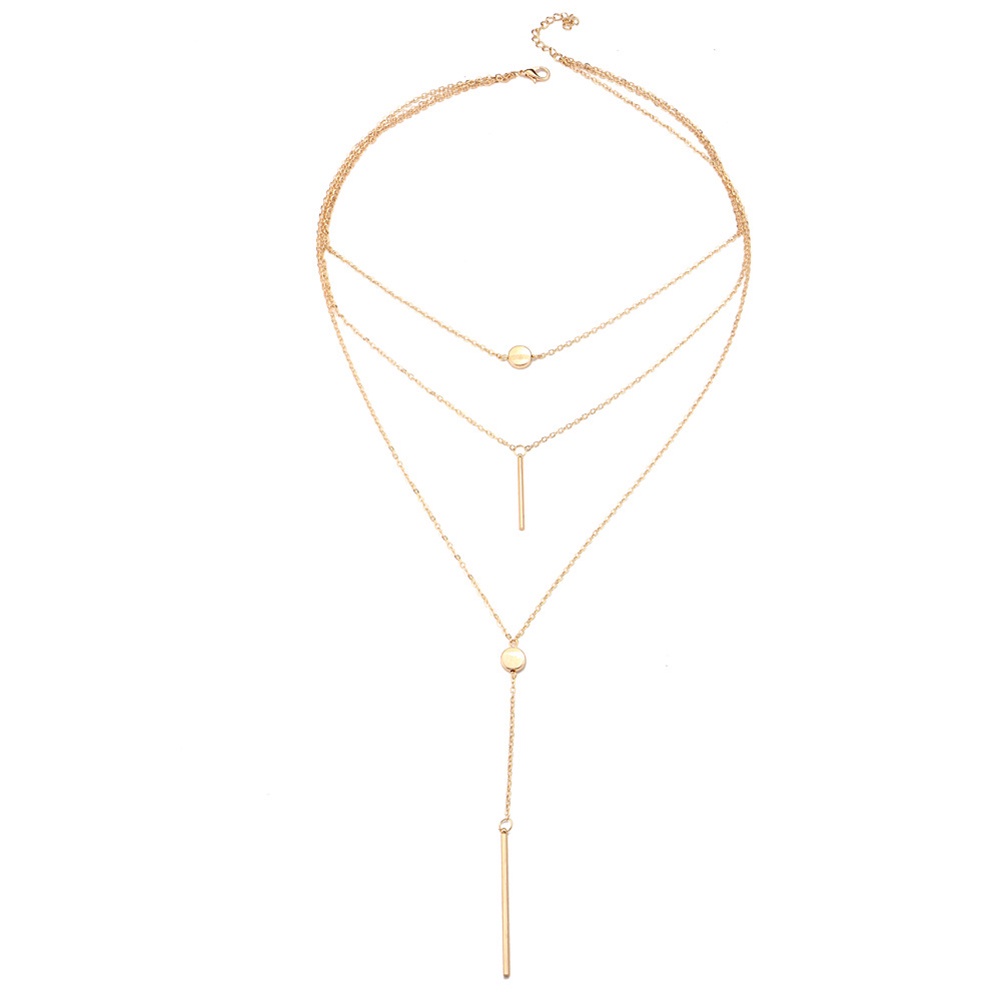 Hu Hu Hu Hu Hu Alat Bantu Pasang Kacamata♡ Kalung Rantai Multilayer Dengan Liontin Rumbai Gaya Boho Untuk Wanita