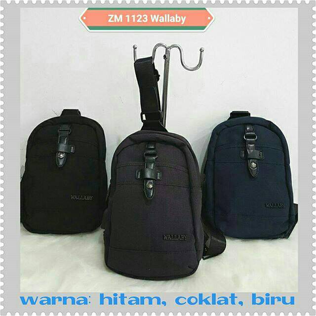 TAS SLEMPANG PUNDAK COWOK PRIA WALLABY IMPORT 1123 ORI