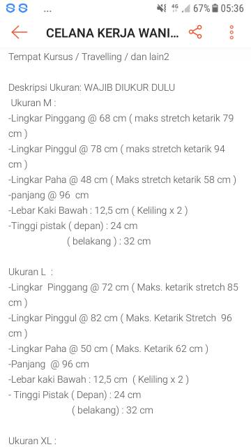 CELANA KERJA WANITA SKINNY KATUN TEBAL / Celana kerja wanita / Celana wanita / Celana kantor wanita