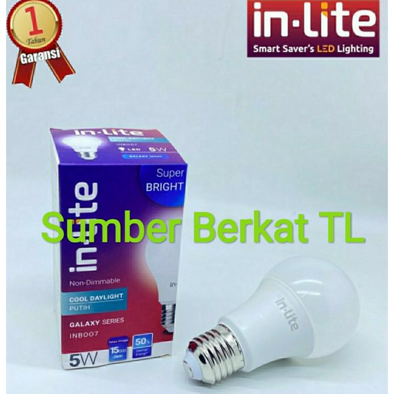 Lampu Bohlam LED Bulb Inlite INB007 5w in lite 5w in-lite 5 Watt INLITE 5 watt