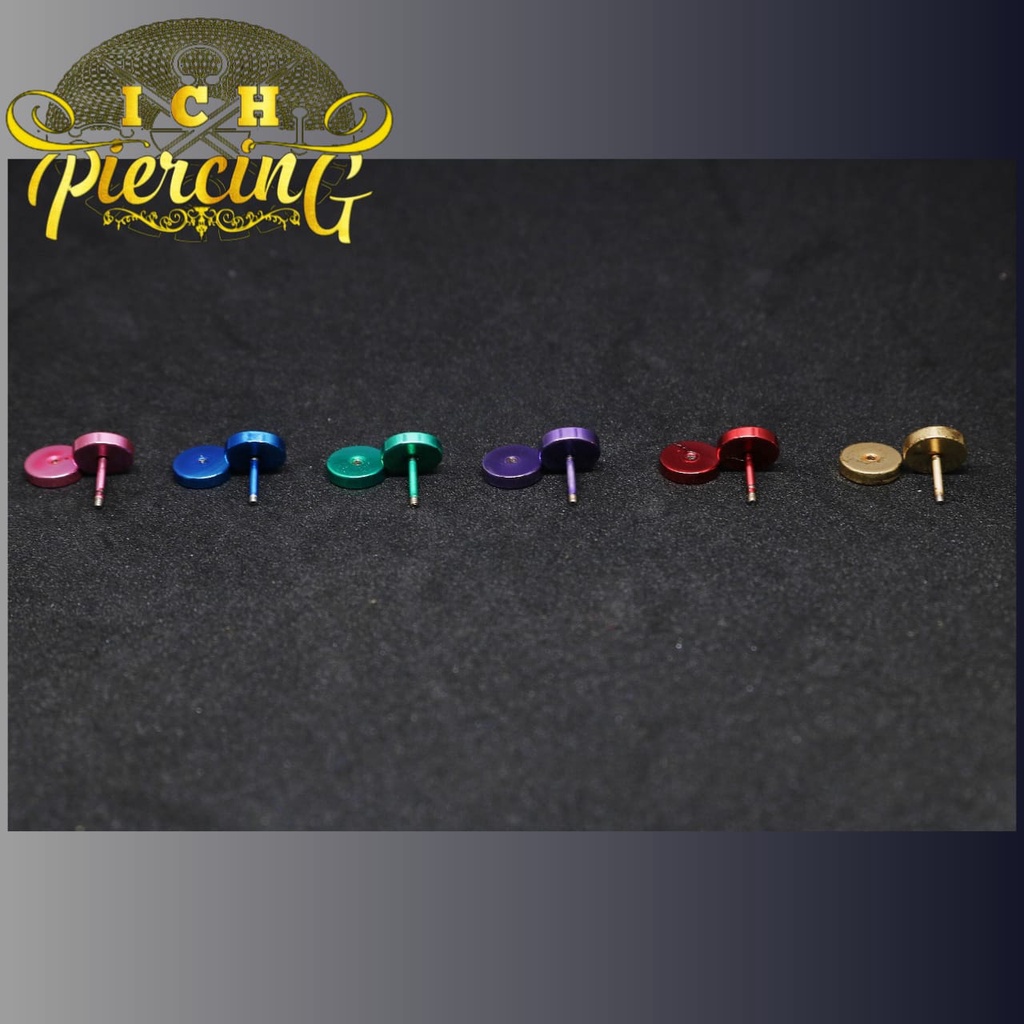 TERBARU ANTING TINDIK RODA WARNA WARNI/ ANTING RODA WARNA SATU UKURAN 10MM