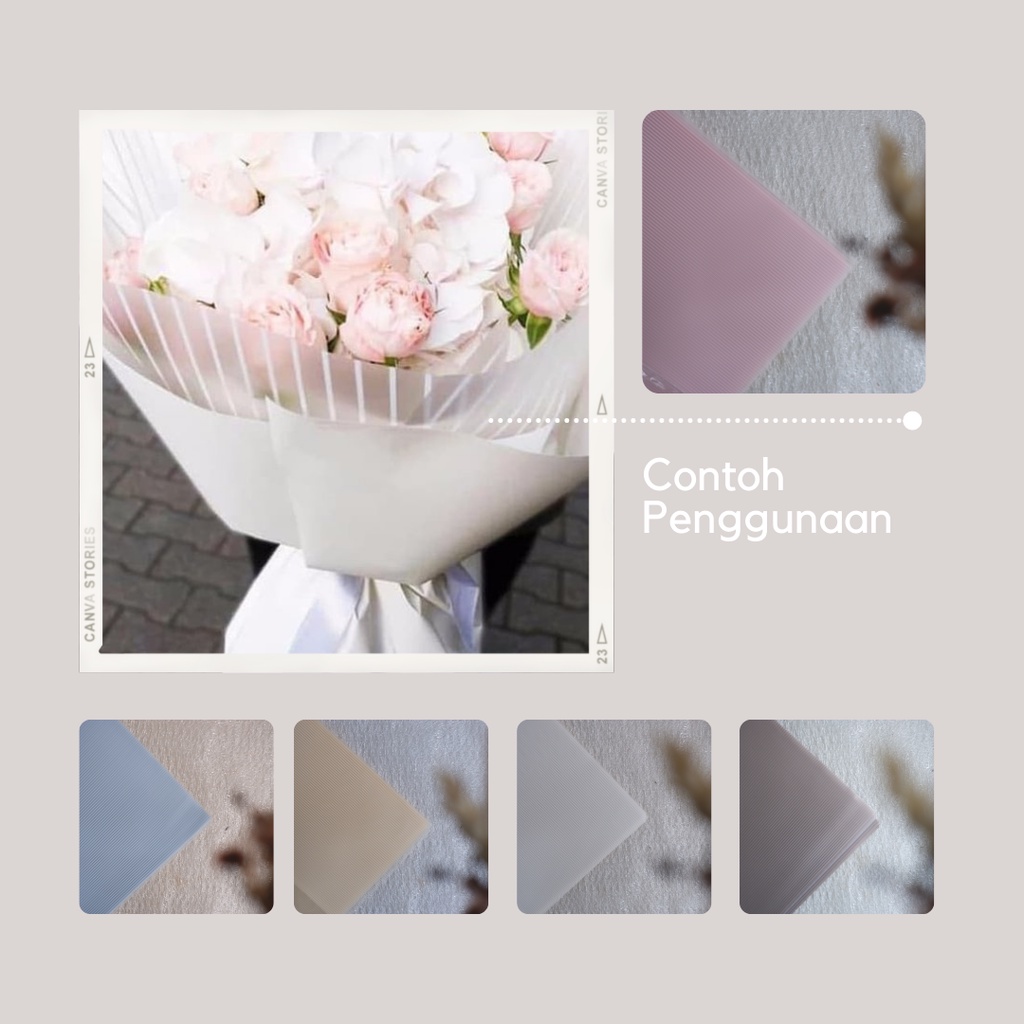 

Cellophane Paper Garis | Kertas Bunga | Flower Wrap Per Lembar