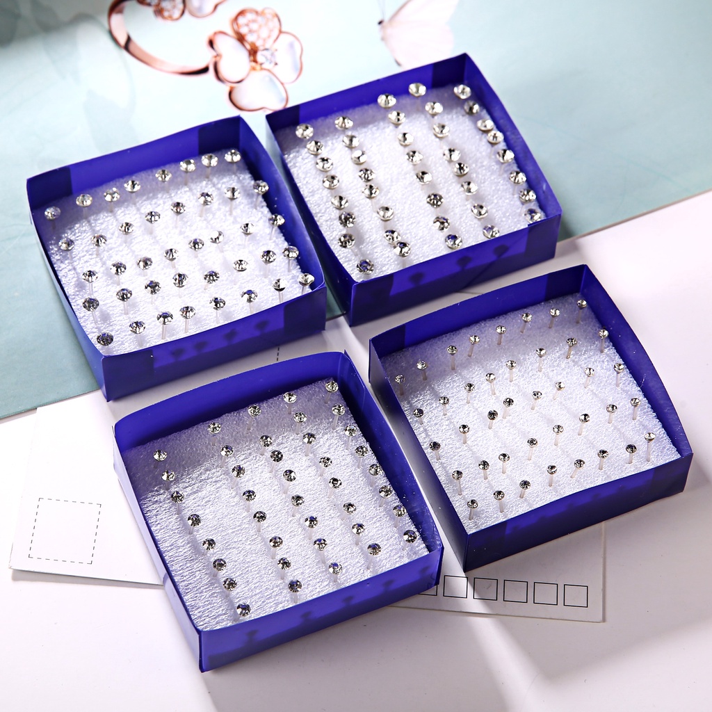 20 Pairs of Mixed Color Simple Combination Ear Stud Earrings Set Accessories Jewellery Fashion New Fashion Korean Cute Jewelry Earring Factory Wholesale