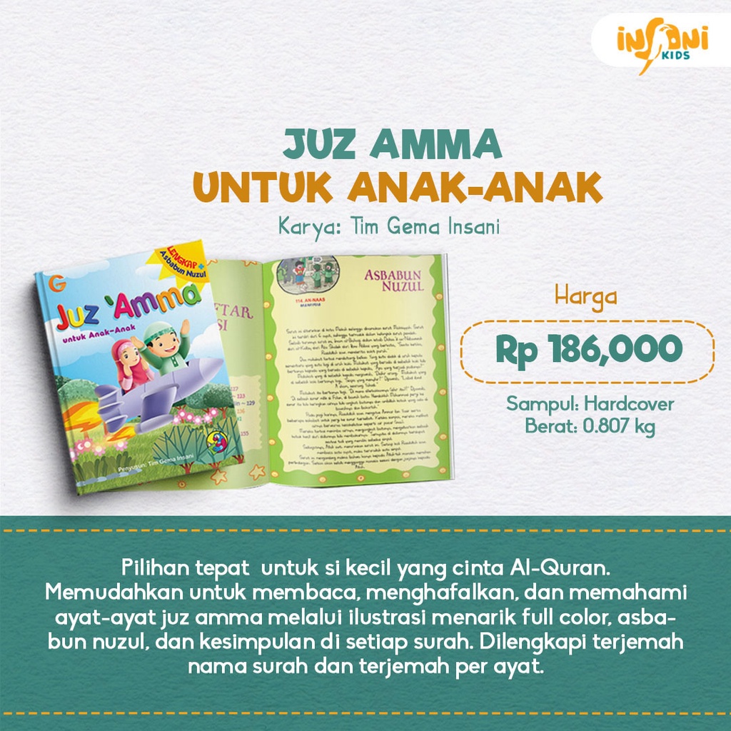 Buku Juz Amma Untuk Anak-Anak - Gema Insani 100% Original