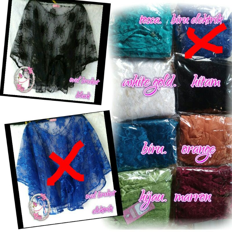 Cape brokat oval tali pinggang size L