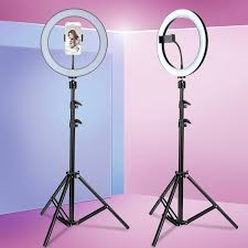 Ring Light LED 26 cm Lampu Make Up Tiktok Plus Tripod 2.1 meter