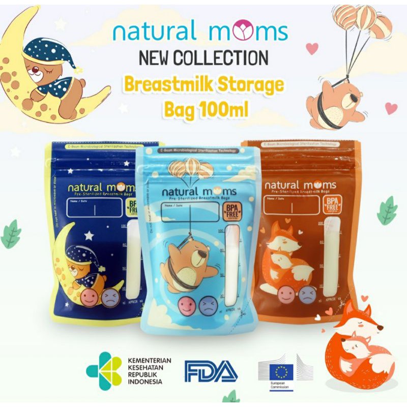 Kantong ASI Natural Moms 100ml 120ml 200ml