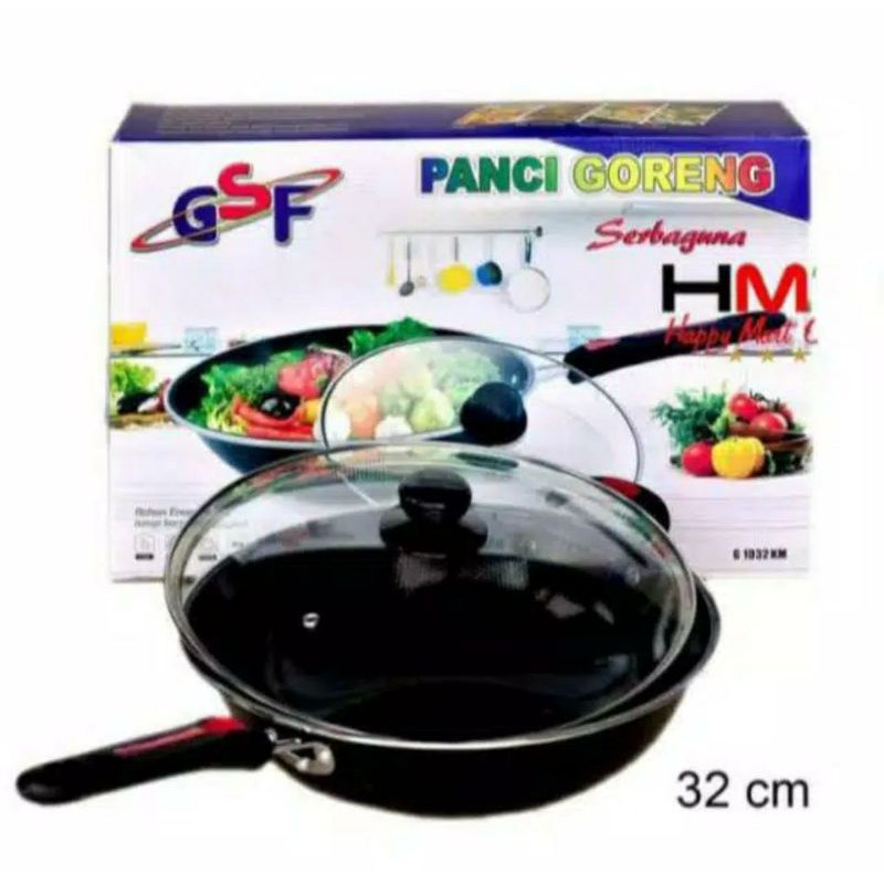 Ori Panci Goreng Enamel Serbaguna - Panci Wok Pan anti lengket dan anti gores