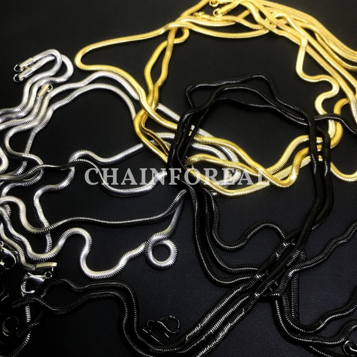 MEN - Snake Flaux Necklace. Kalung Pria