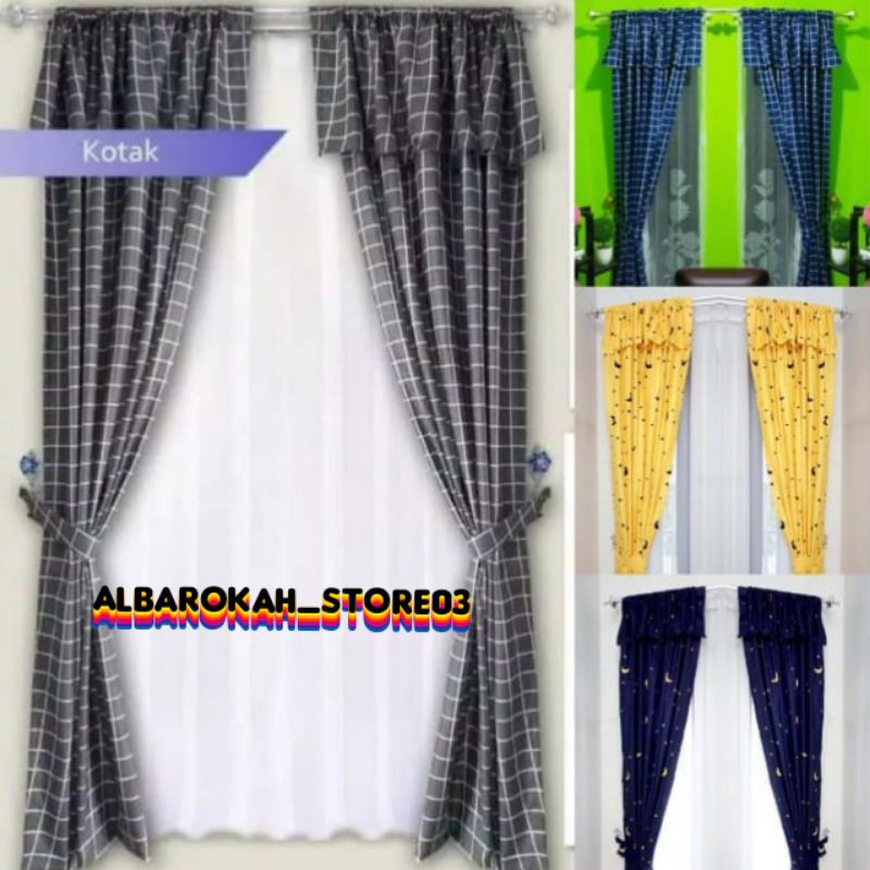 gorden serut katun gordeng pintu gorden jendela Hordeng kotak